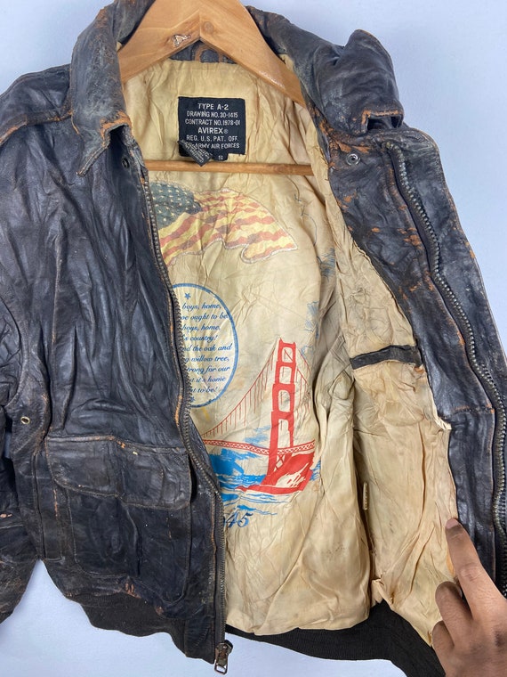 Vintage 80s Avirex Eagle Sqnd 1980s Avirex Squadron A-2 Vintage 80s Avirex Eagle Sqnd 1980s Avirex Squadron A-2