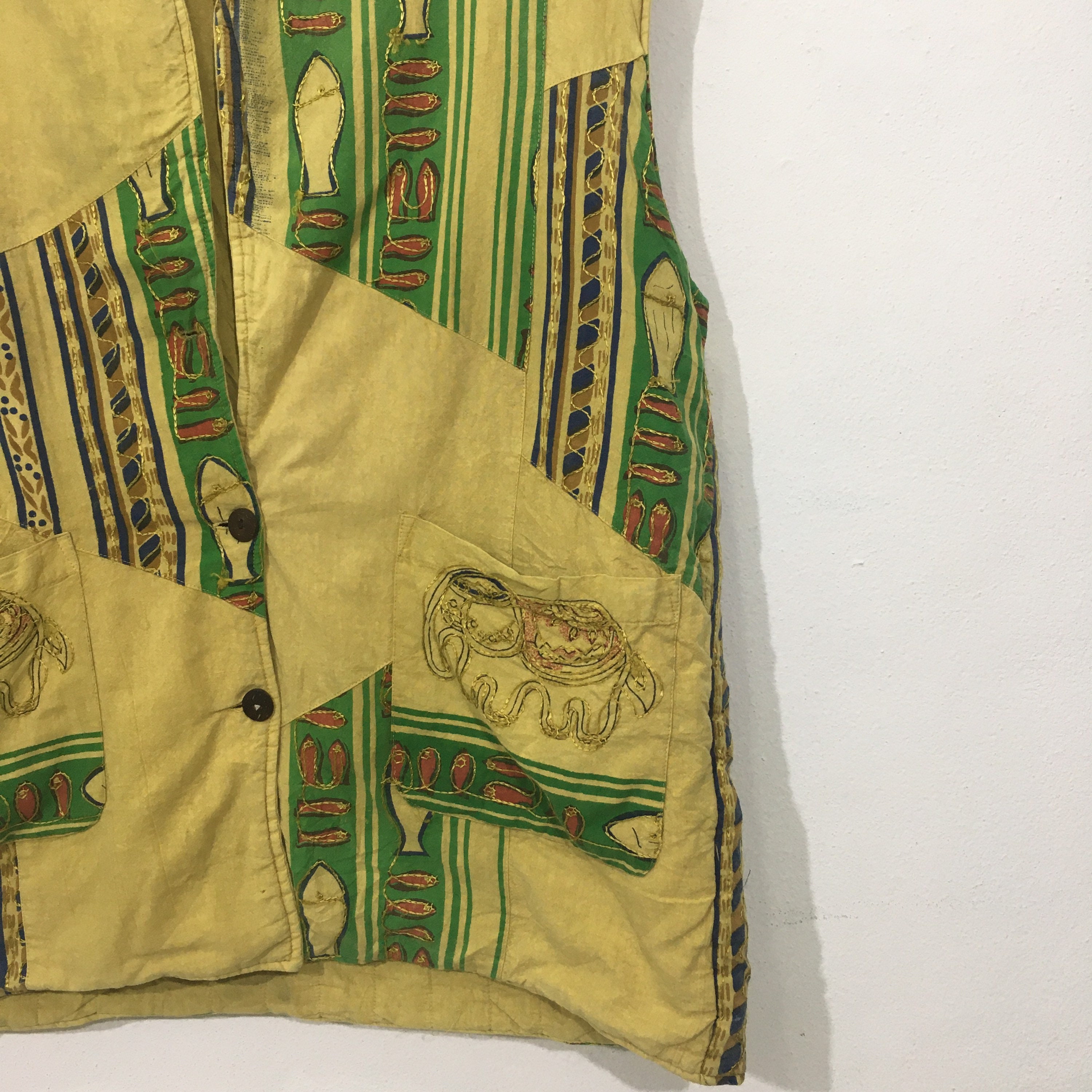 Japanese Brand Fashionist Abstract Embroidery Vest Jacket - Etsy