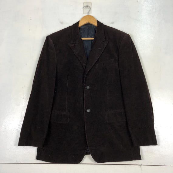 Aquascutum Corduroy Coat Jacket Brown Medium Vintage Vantage