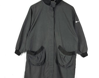 Issey Miyake Japanese Brand Designer Overcoat Issey Miyake Design Vintage  Black Rare Jacket Size L