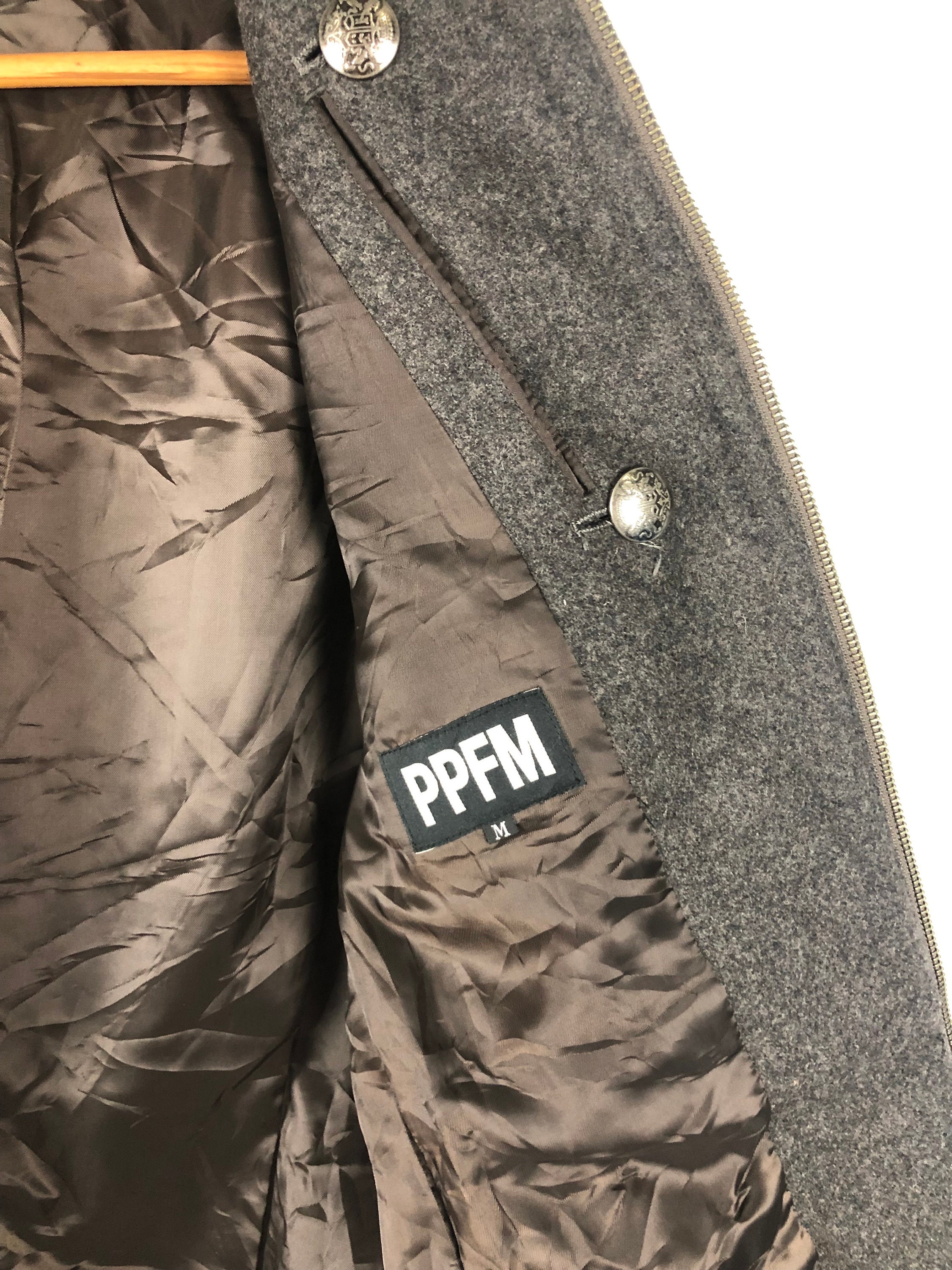 ジャケット・アウター PPFM y2k 00's wool jacket M PPFM Early 00s Hooded Mask Heavy Wool Rider Jacket – DRIEW