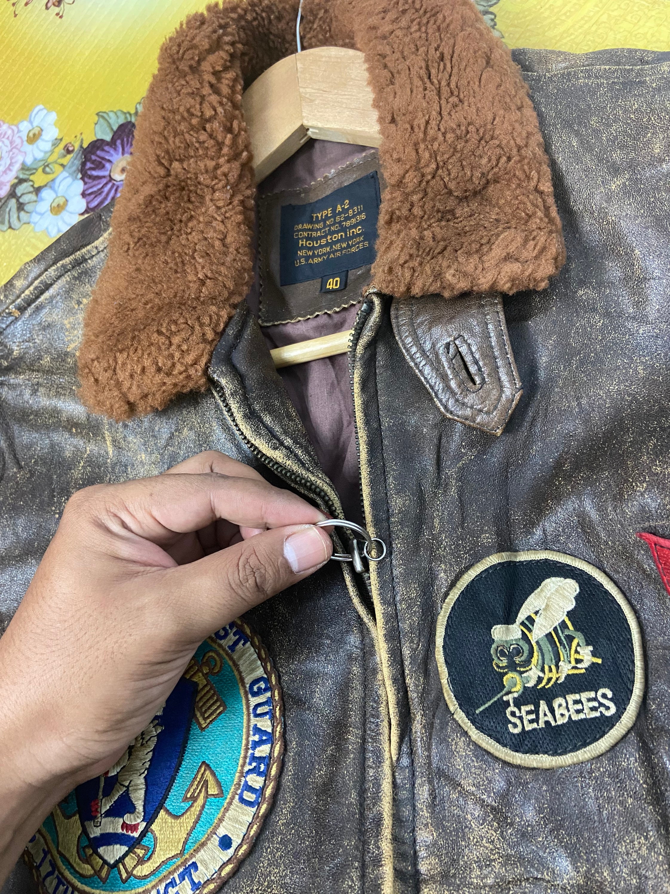 Vintage Type A-2 Flyers Leather Jacket Large 1990s A-2 Vintage Type A-2 Flyers Leather Jacket Large 1990s A-2