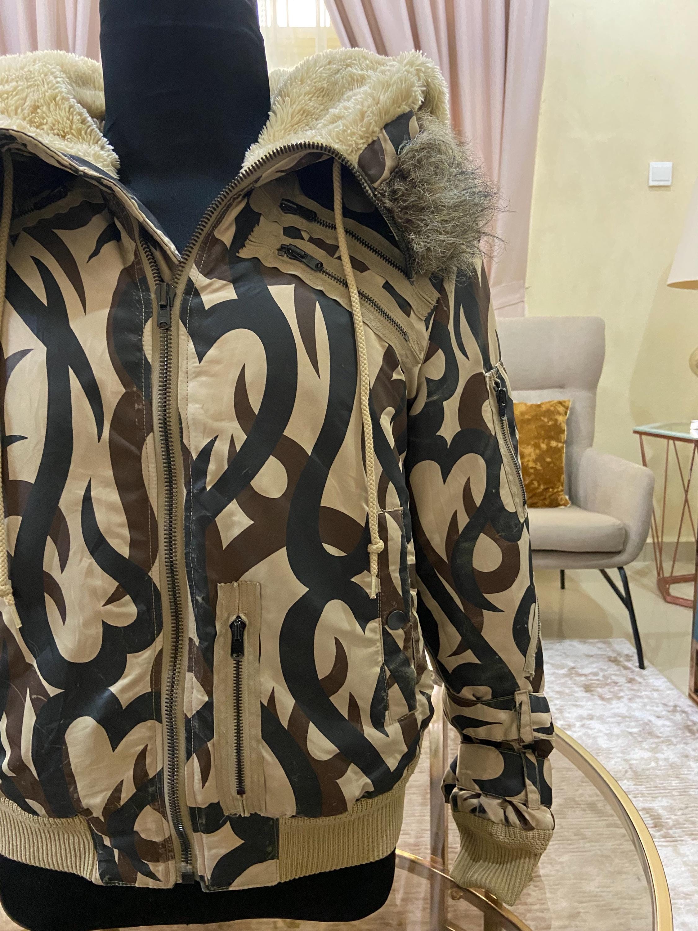 [訳あり品]number nine 04aw ファージャケット AW04 NUMBER (NINE) Tribal Camo Puffer Hooded Faux