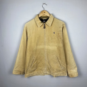 Vintage Polo Ralph Lauren PRL Polo Harrington Jacket Corduroy   Vintage 1990s Polo RL Outfits Casually  Harrington Jacket Size M