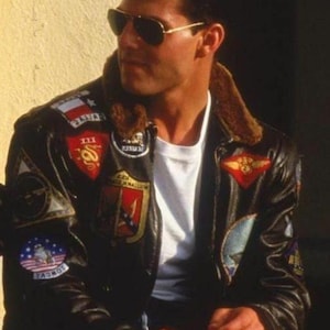 Vintage Type A-2 Flyers Leather Jacket Large 1990s A-2 Houston Us Airforce Tomcat USAF Leather Flight Bomber Jacket Size L (40)