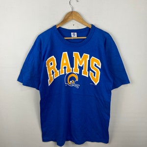 Vintage Rams Los Angeles Rams Medium Tee American Football NFL Sportwear Tshirt Blue Size M