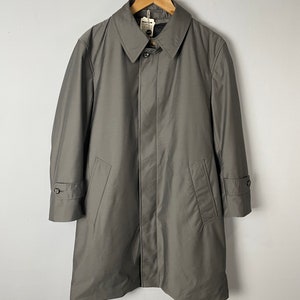 Vintage Aquascutum London Trench Coat Large Aquascutum England Long Coat Classic Coat  Deadstock Jacket Size L