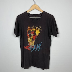 1988　ビリーブラッグ「ワーカーズプレイタイム」ゴー!ディスクツアーTシャツL Vintage 1988 BILLY BRAGG Workers Playtime America Tour T