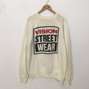 Vintage 80s Vision Street Wear Raw Vision Sweatshirt, Heavyweight 
