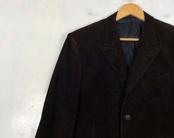 Aquascutum Corduroy Coat Jacket Brown Medium Vintage Vantage