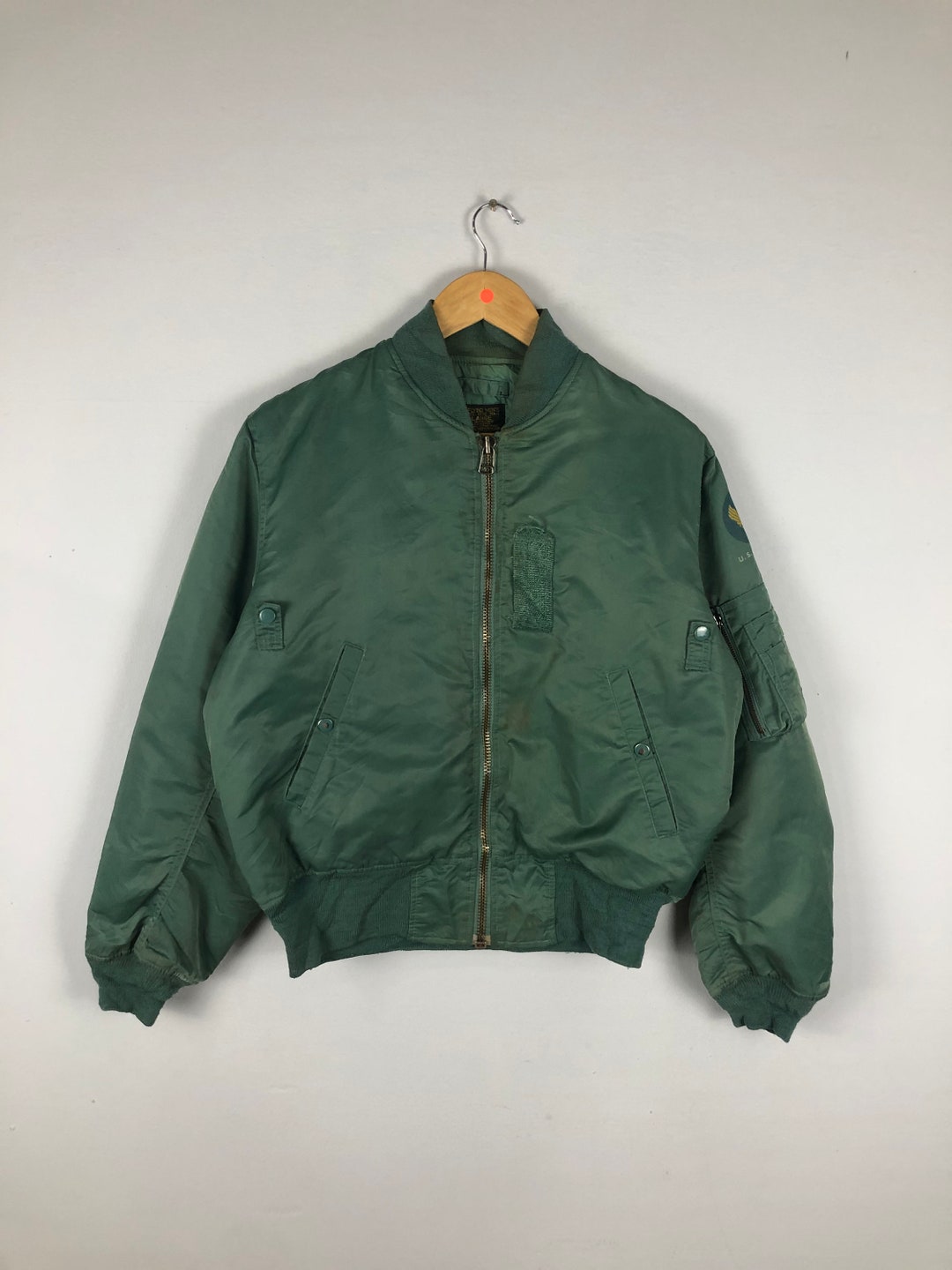 70s〜80s USAF ma-1 flight jacket USA製 VINTAGE USAF US AIR FORCE FLIGHT JACKET MA-1 MA1 80's SIZE