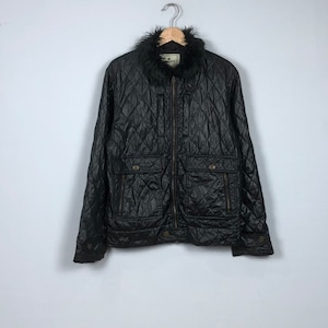 Vintage Woolrich Quilted Light Black Bomber Jacket Puffer Thin Padded Light Utility Vintage  Woolrich Windbreaker Bomber Jacket Black Size L