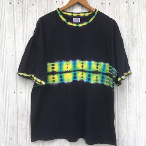 Vintage 90s Django Tie Dye Acid Wash  Large Rockabilly Streetwear Retro Vintage 1990s Tie Dye Tshirt Size XL