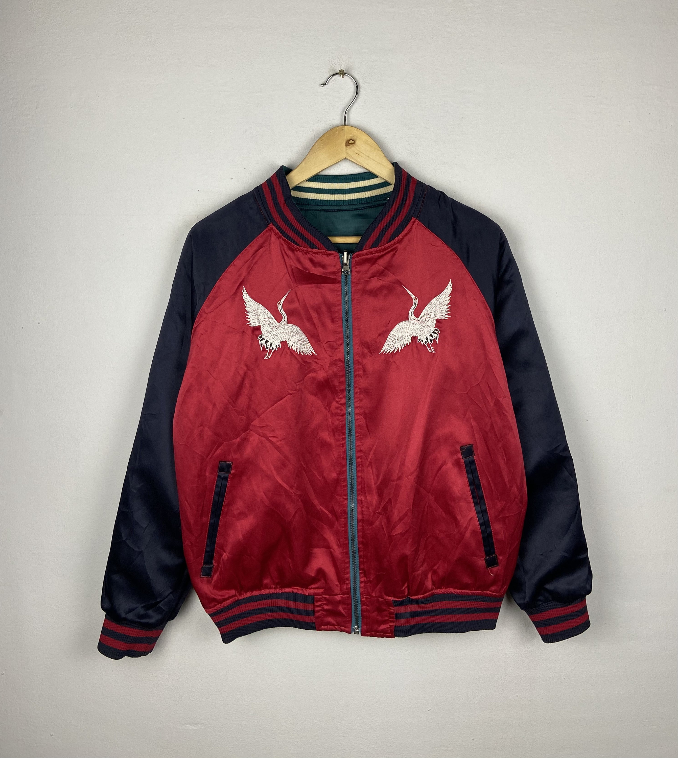 Sukajan US Navy Seabees Medium Reversible Jacket Vintage Sukajan