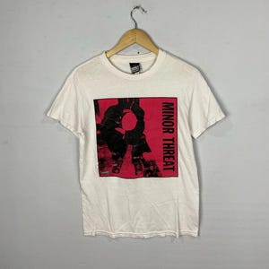 Vintage Minor Threat American Hardcore Punk 1990s Album Music Tee Tshirt White Size S