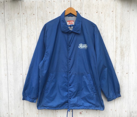 Rompevientos vintage con bebida Pepsi Cola grande vintage anos 90 bebida carbonatada estadounidense Pepsi Cola con el texto Pepsi Windbreaker azul talla L Etsy Mexico