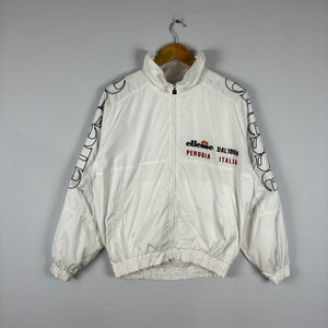 ellesse (M)ホワイトファー付きクロップドジャケット ブルゾン y2k RESEXXY リゼクシー ファージャケット レディース おしゃれ
