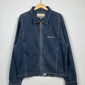Vintage Guees Usa Jeans Denim Casual Blue Jacket Medium Vintage 1990s Guess  Casual Outerwear Outfits Blue Jacket Size M