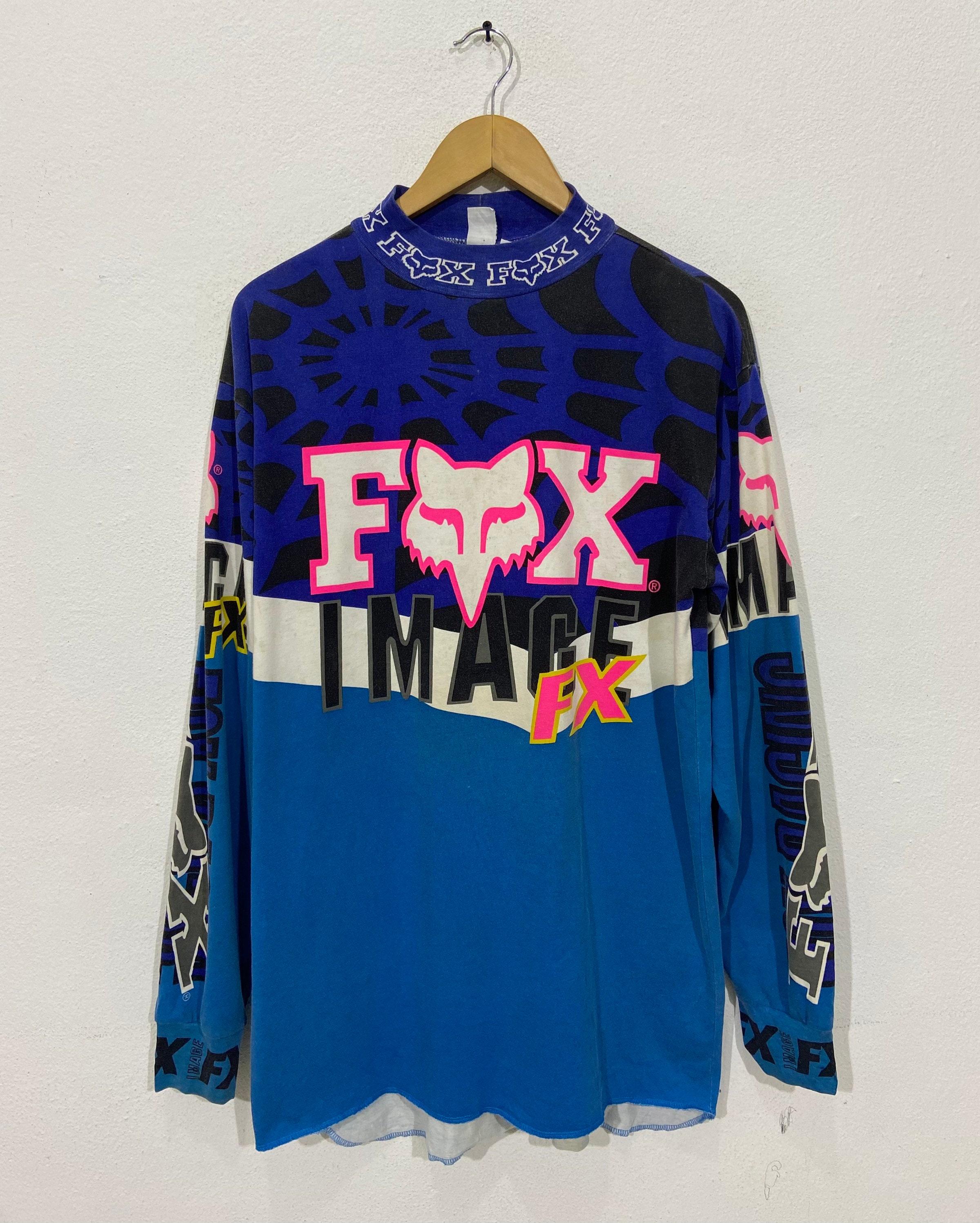 Vintage 90s Fox Image FX Motorcross Shirt Longsleeve Medium - Etsy