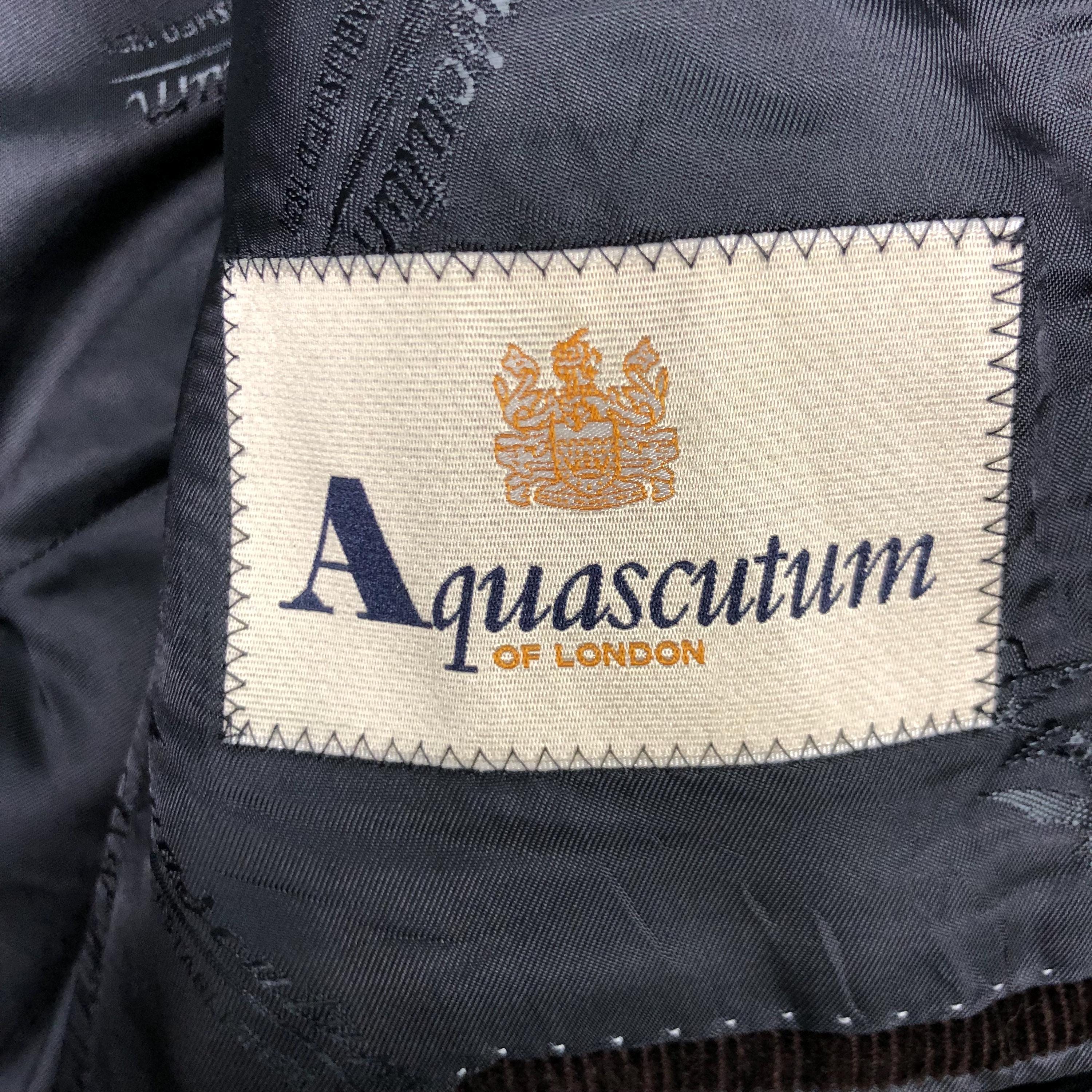 Aquascutum Corduroy Coat Jacket Brown Medium Vintage Vantage