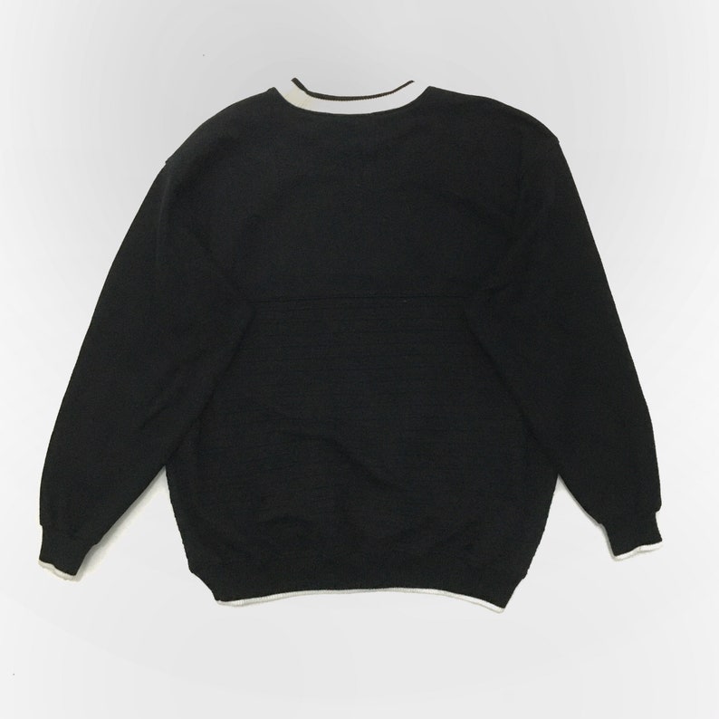 Vintage Alain Delon Spell Out Thick Crewneck Jumper Sweatshirt Large Size