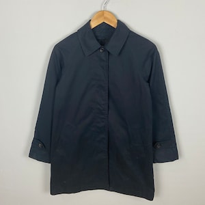 Vintage Margaret  Howell England Trench Coat Small Margaret Howell Long Coat Classic Outerwear Casual Coat Jacket Blue Size S