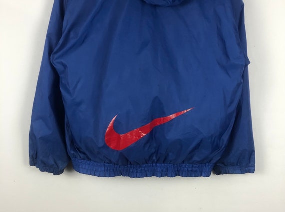 Chaqueta cortavientos Nike vintage con bloques de color chaqueta ligera Nike Swoosh de los anos 90 chaqueta Nike Sportswear con cremallera de los anos 90 chaqueta cortavientos azul talla L Etsy Mexico