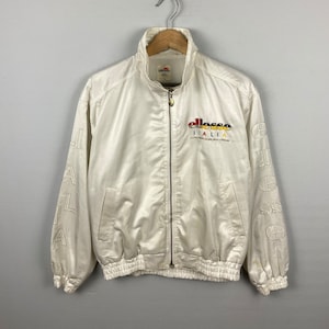 Vintage 90s Ellesse Italian Bomber Jacket Ellesse Sportwear Outerwear Vintage 1990s Ellesse Bomber Windbreaker Jacket Size M