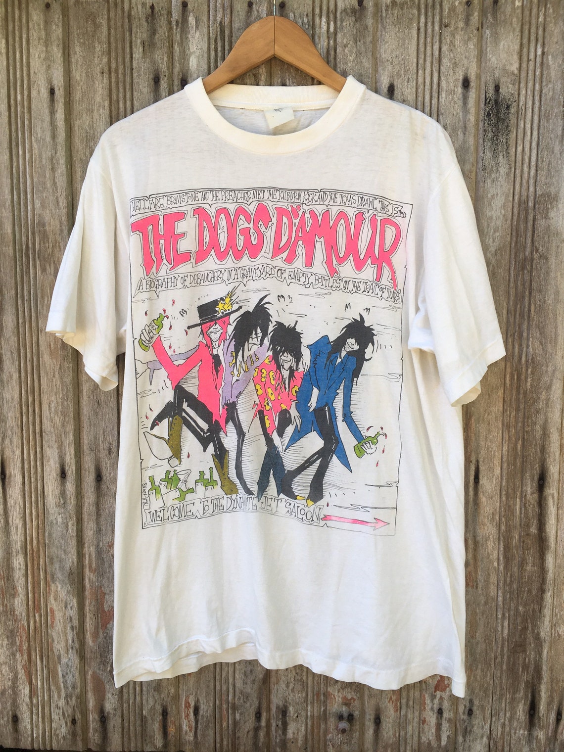 Vintage 80s the Dogs Damour Band Tees Shirt Etsy