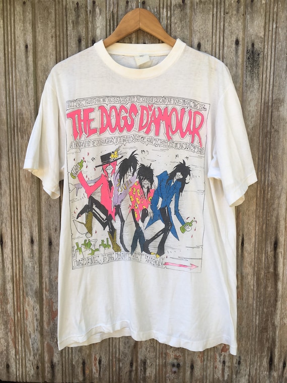 Vintage 80s the Dogs Damour Band Tees Shirt 