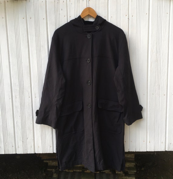 Vintage Yvest Saint Laurent Variation Trench Coat Black Long - Etsy