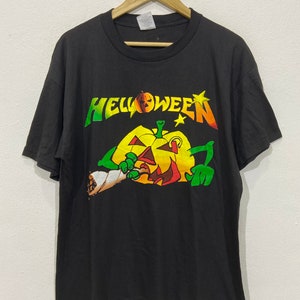 Vintage Helloween Smokin Tour 1992 T Shirt Large 90's Time