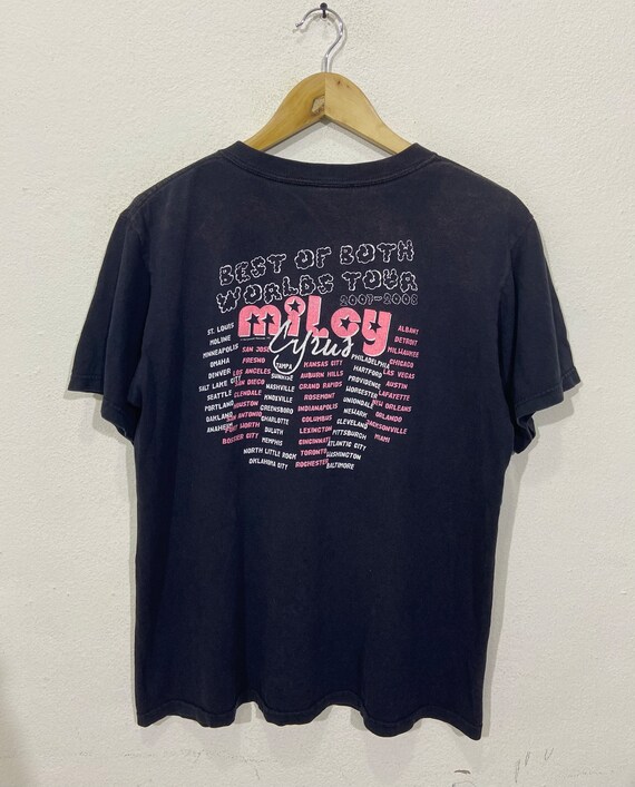 マイリーサイラス 歌手 ツアー Tシャツ ブラック バックプリント USA 