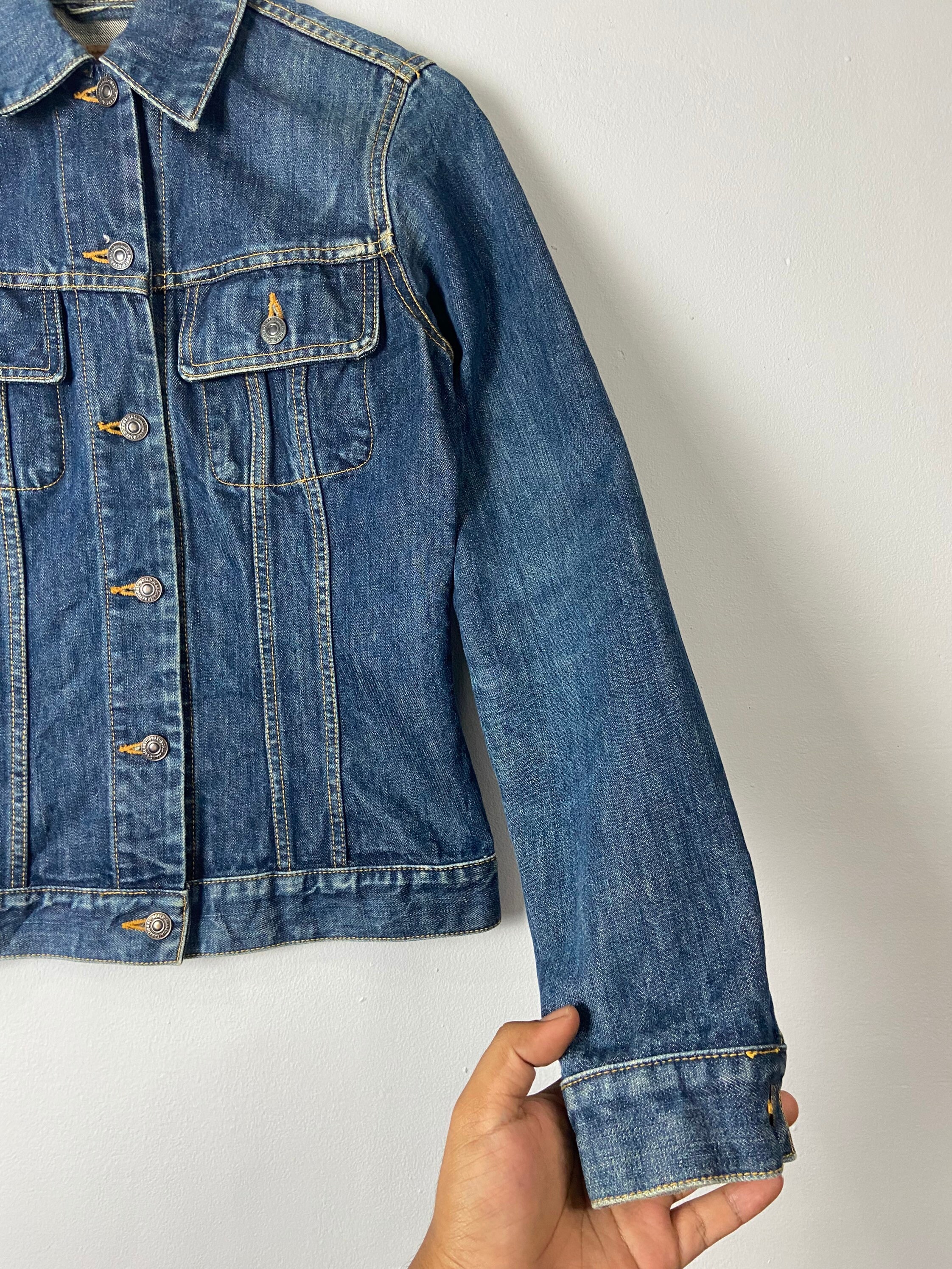 Vintage Japanese Brand 1996 Trucker Denim Jacket Small Japan