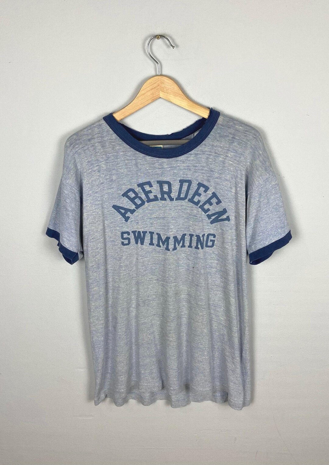 70'S Champion Bar Tag Triple Print Sports Print T-Shirt Made in USA Women's S Vintage /eaa452037