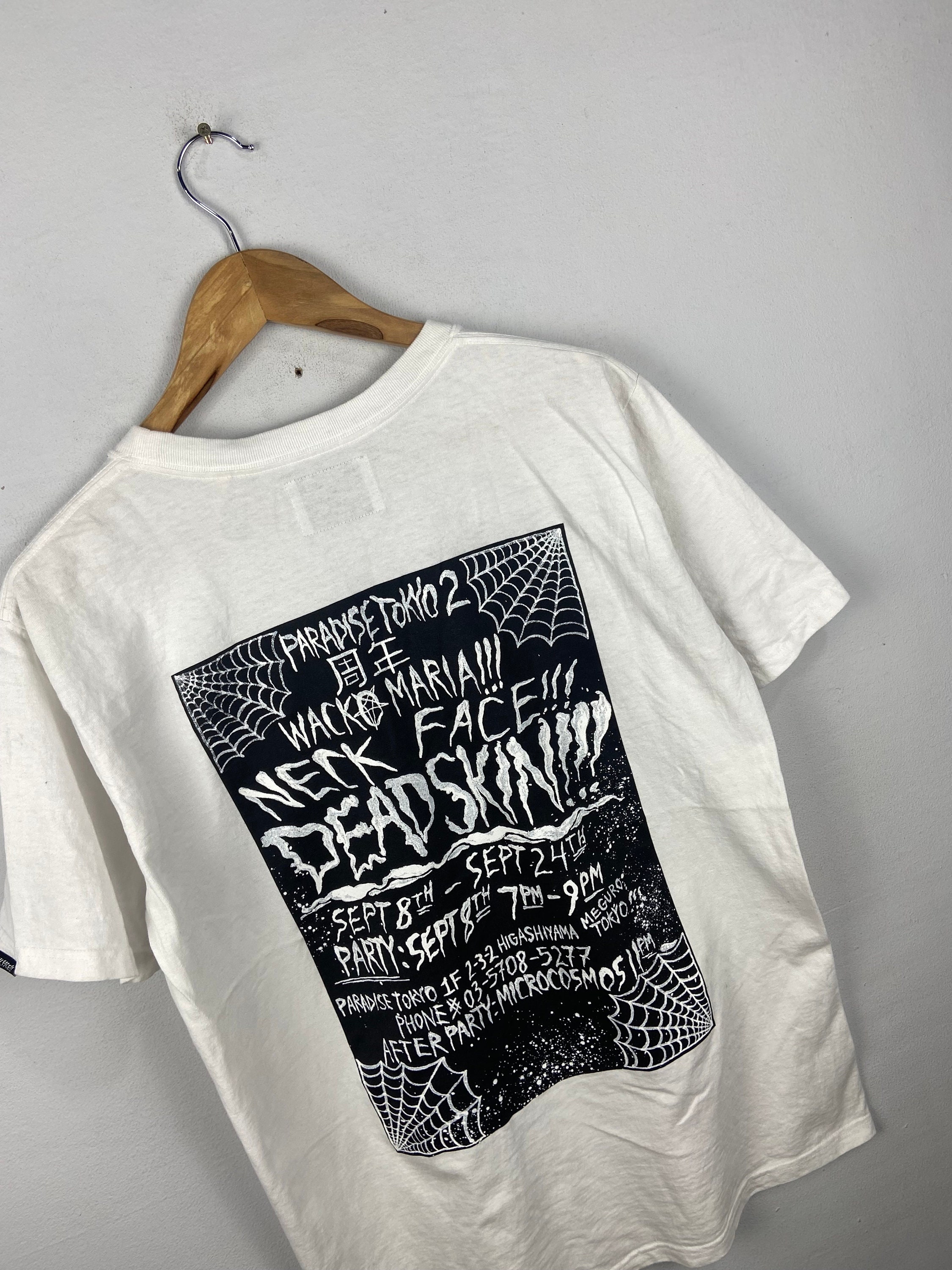 Wacko Maria the Guilty Parties Neckface Deadskin White Tshirt Size