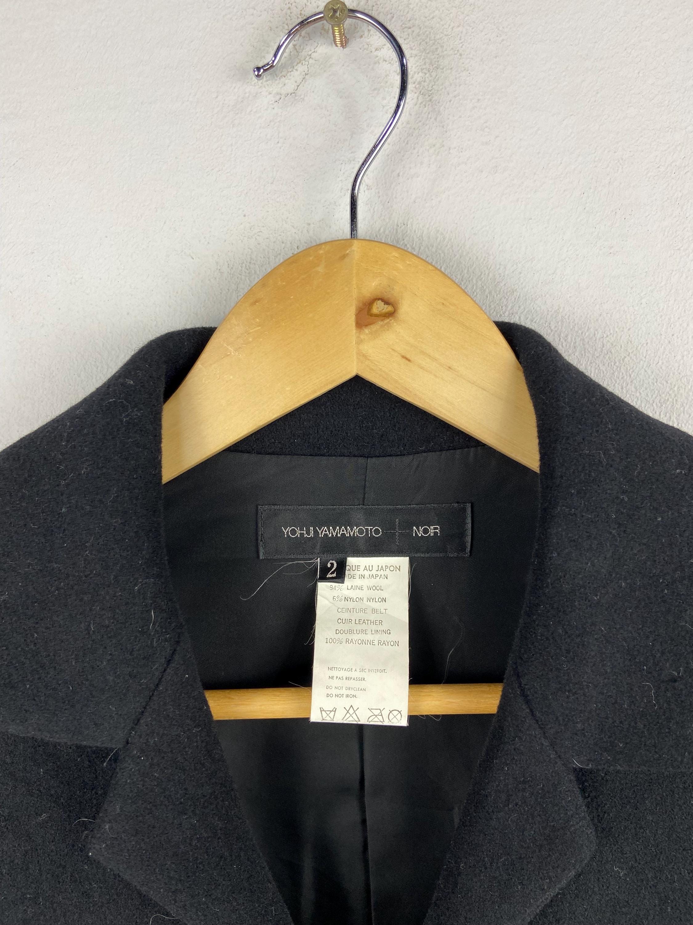 Yohji Yamamoto Noir Twill Strap Wool Coat Come With Scuir