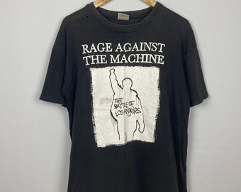 Vintage 90s Rage Against the Machine Band Tee - Giant Tag - Etsy
