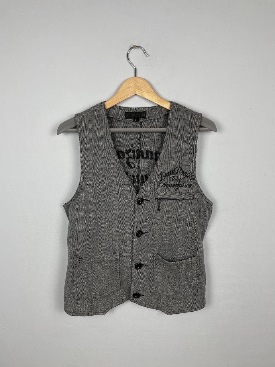 ジャケット・アウター vintage in the attic gimmick design vest Vintage in the Attic Japanese Brand Medium Outerwear Vest