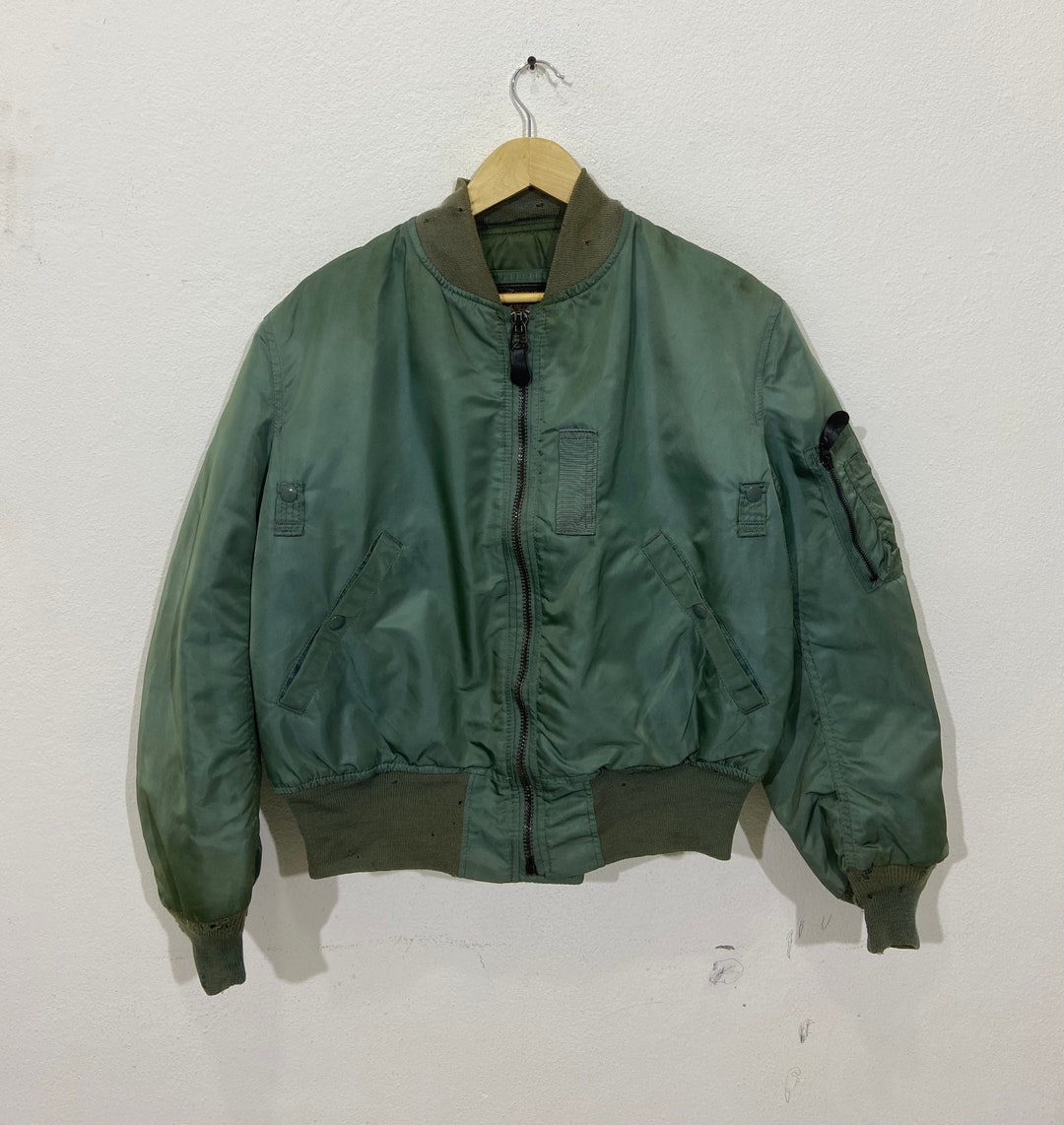 Vintage Alpha Industries Usa Air Force Ma-1 Flight Jacket Medium Vintage  80s Alpha Us Army Flyers Jacket Green Fade Distressed Size M - Etsy