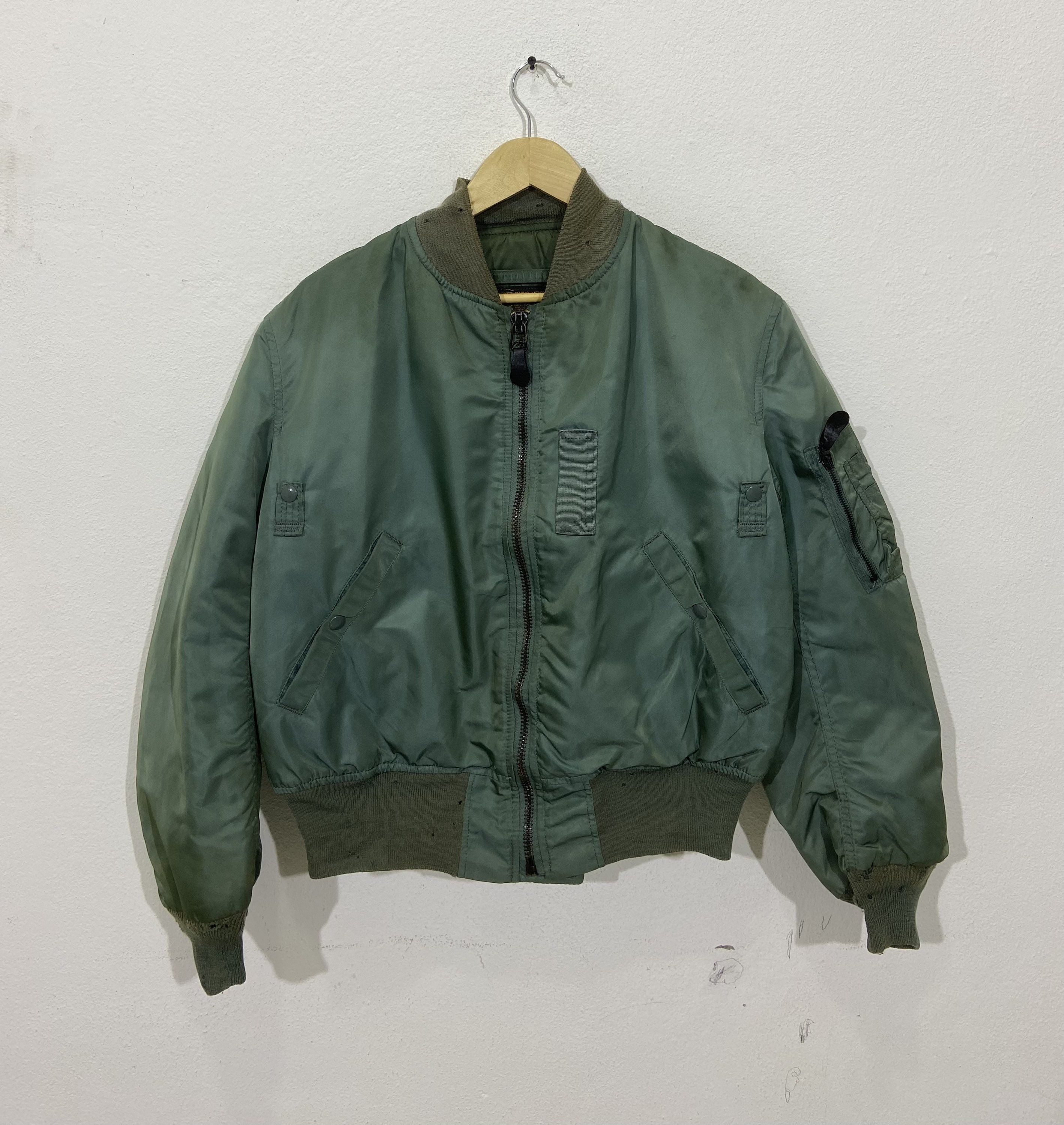 Vintage Alpha Industries Bomber Flight Jacket Ma1 USAF Gran Logotipo. Hombre  mediano -  México