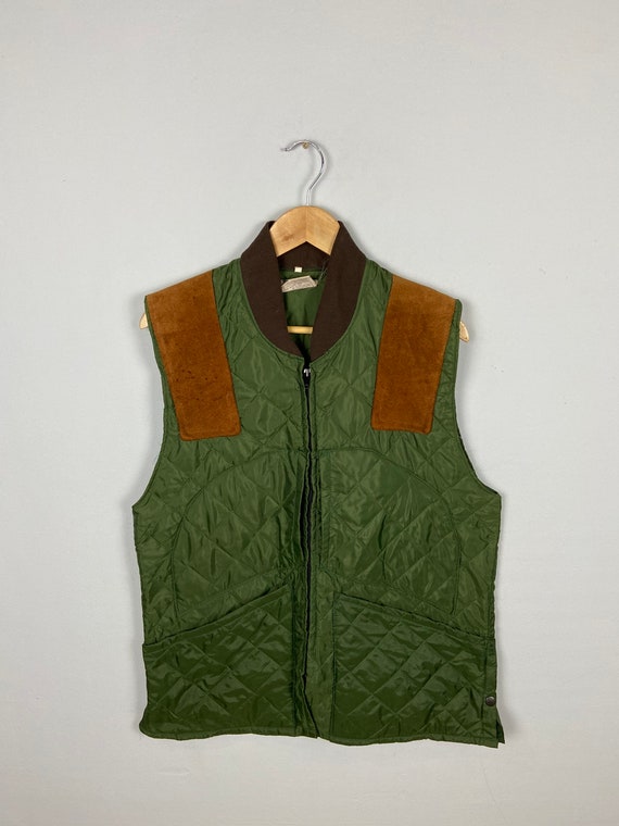 Vintage Hardy of Alnwick England Quilted Fishing Jacket Medium Outfits  Outerwear Padded Quilted Vest Jacket Green Size M 