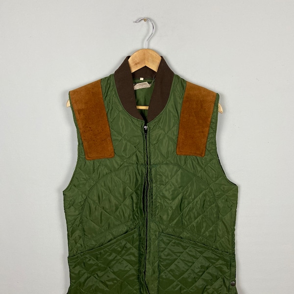 Vintage Hardy Of Alnwick England Quilted Fishing jacket Medium Outfits Outerwear Padded Quilted Vest Jacket Green Size M