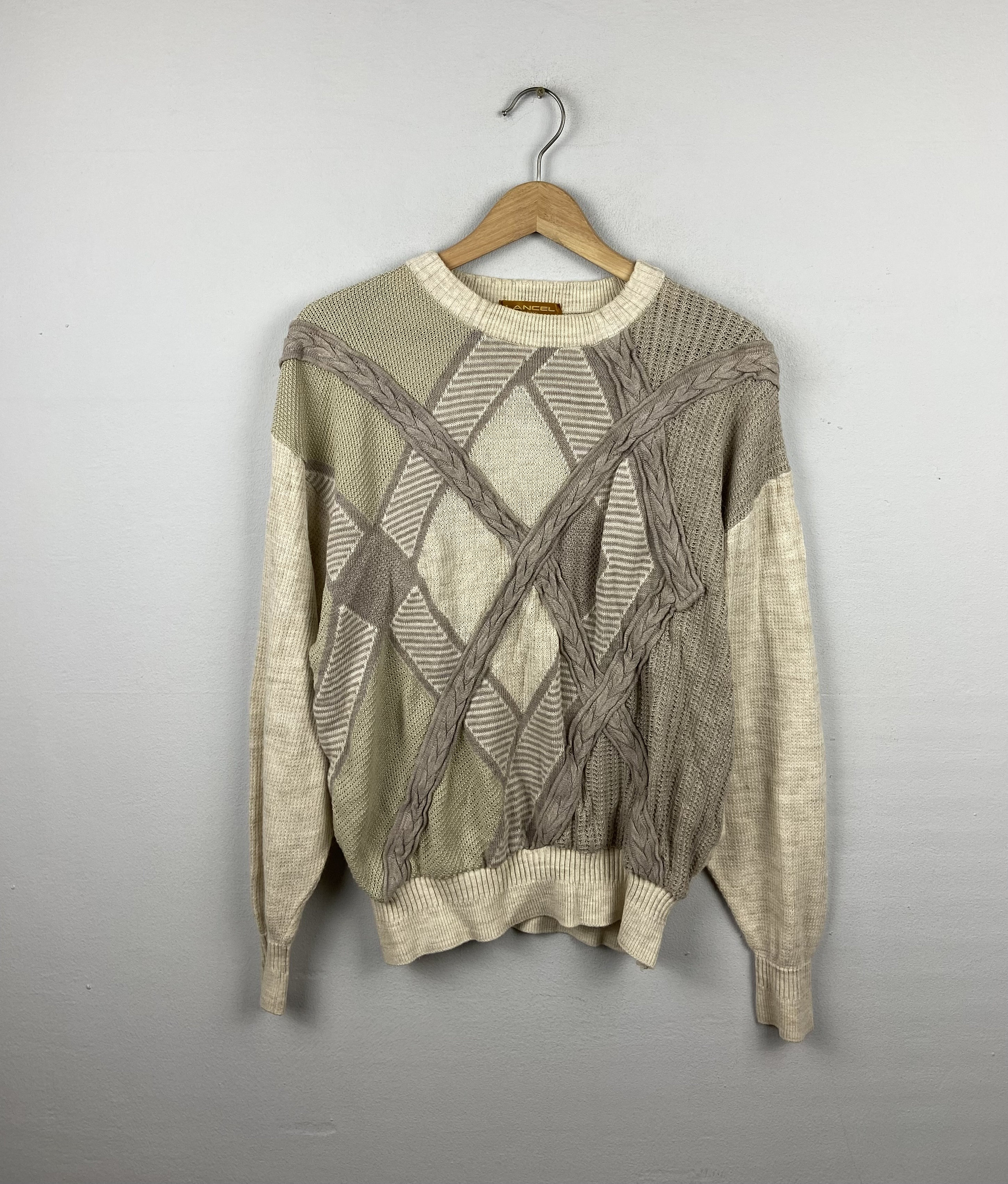 Vintage Lancel Knitted Sweater Pull Over Handknitted Lancel Luxury 
