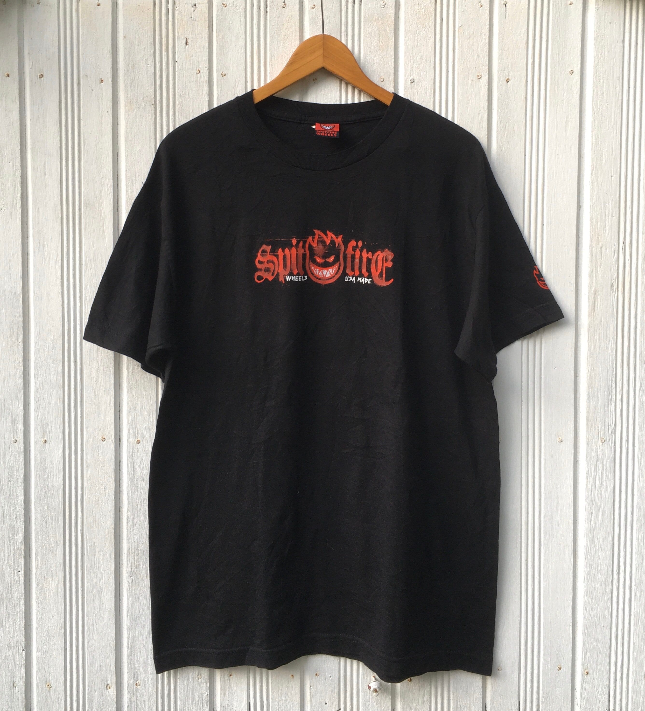 Vintage Spitfire T Shirt Tee Long Sleeve Small Gray Y2K 90s