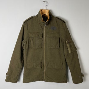 Vintage Ben Sherman Field Military Khaki Classic Green Wool Utility Pocket Green Jacket Size S
