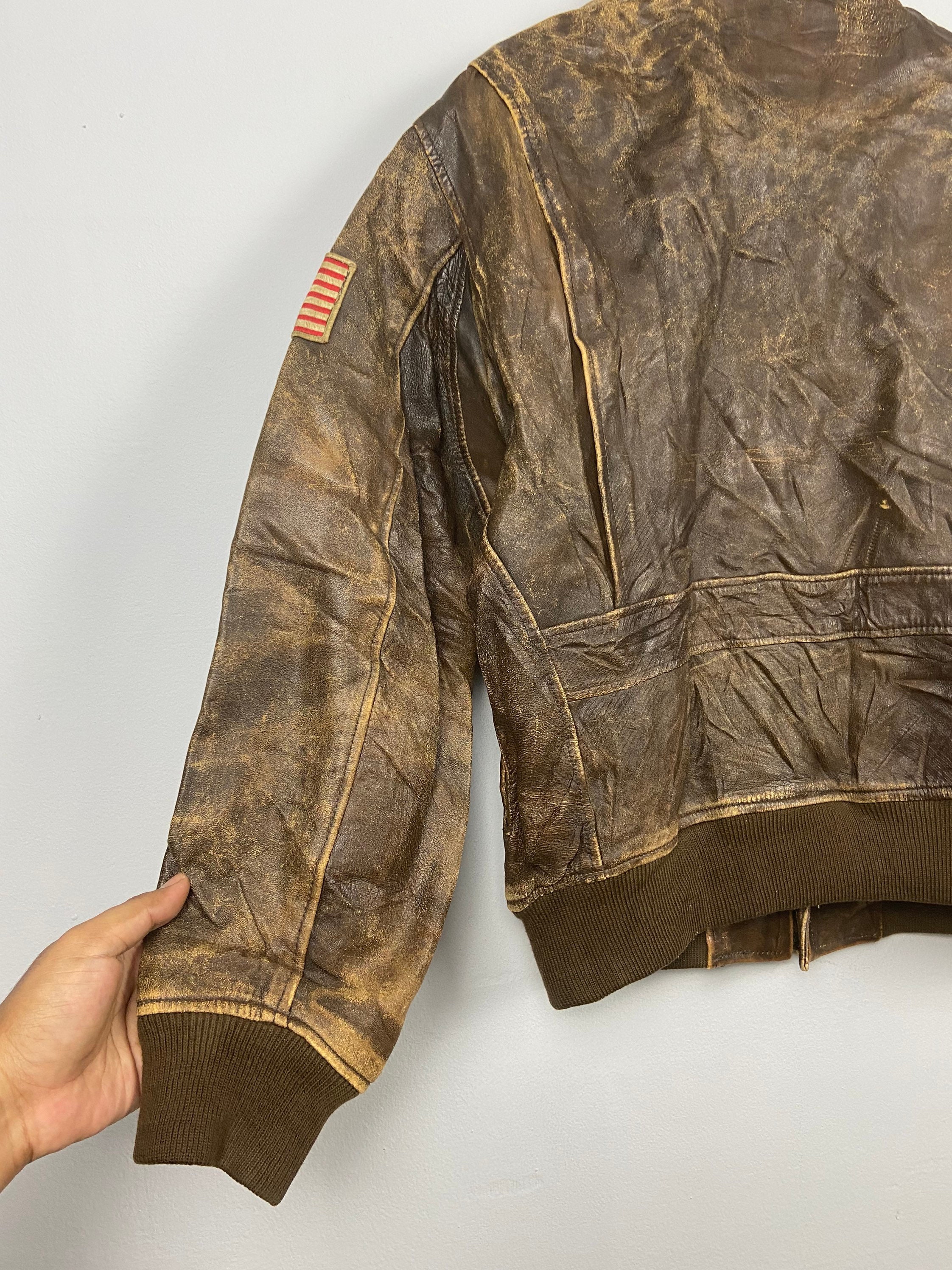 Vintage Type A-2 Flyers Leather Jacket Large 1990s A-2 Vintage Type A-2 Flyers Leather Jacket Large 1990s A-2