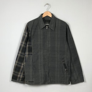 Montage Japans merk vrijetijdsjas groot Montage Japan-outfits vintage stijlvolle vrijetijds herenkleding Wollen harrington-jas maat L