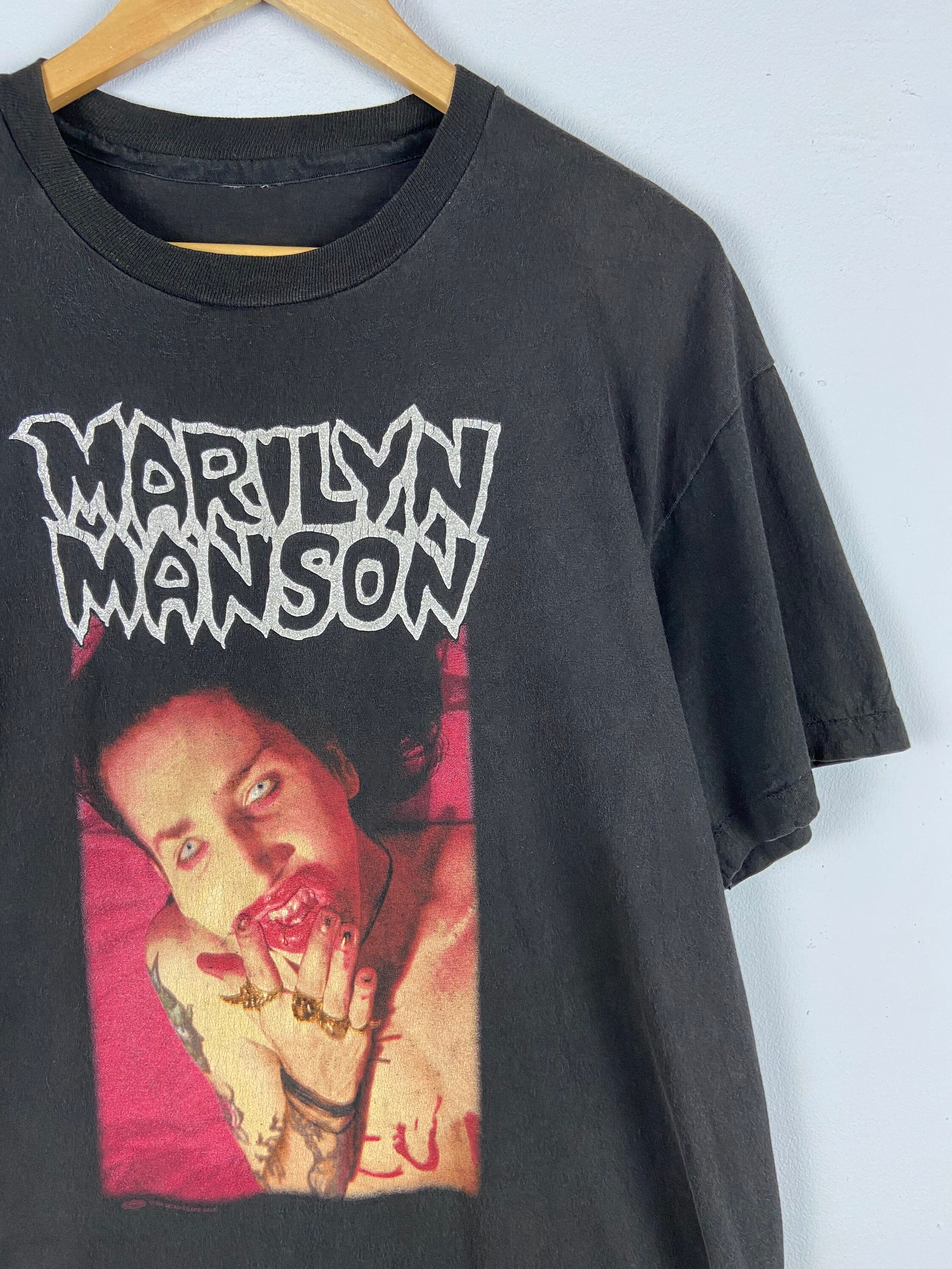 T-shirt Vintage Marilyn Manson 'I'm Not A Slave' - 1999, Taille XL, Noir, Neuf Jamais Porté