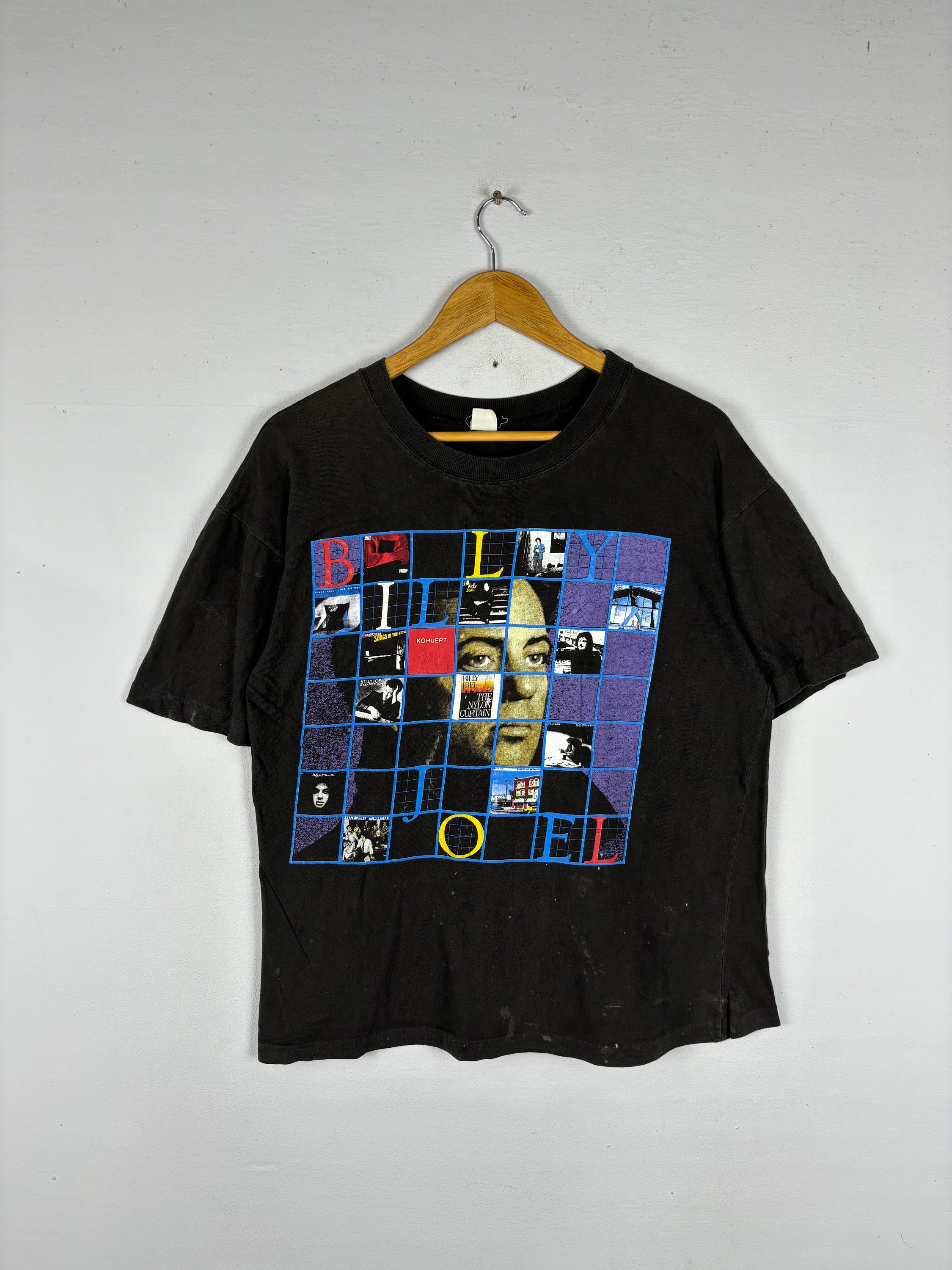 Billy Joel 1989-90年ツアーTシャツ地図デザイン Storm Front Tour - Etsy